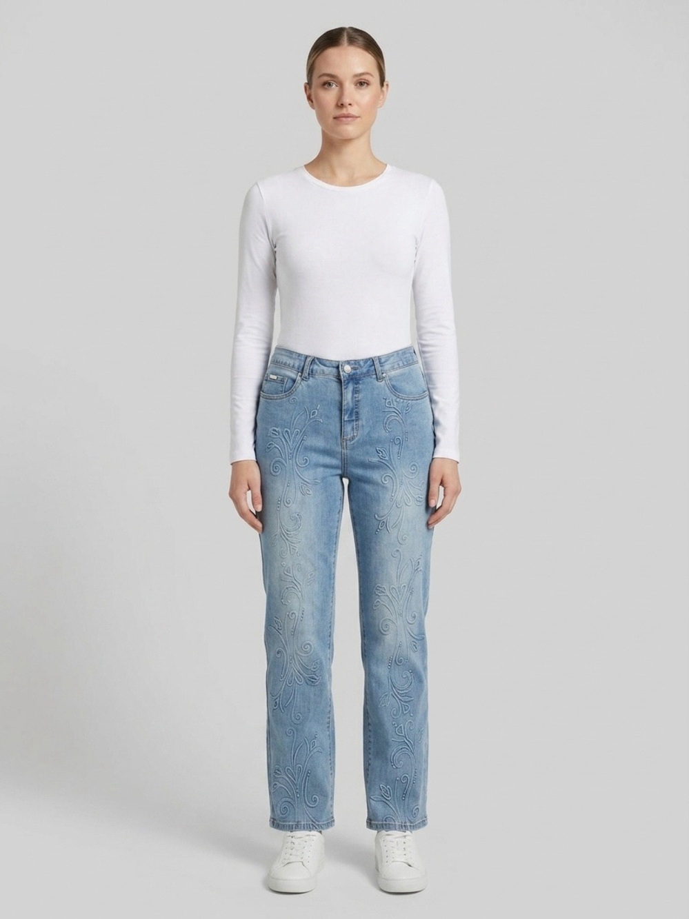 FDJ French Dressing Jeans Olivia Light Blue Women's Straight Jeans US 12